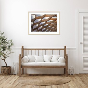 Amanti Art Honeycomb by Dmitry Kirshner Wood Framed Wall Art Print - 1 of 4