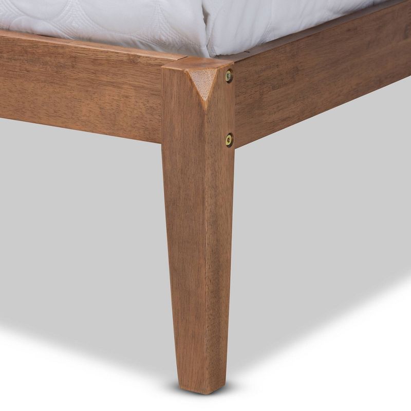 King Edmond Fabric Upholstered Wood Platform Bed Gray/Ash Walnut - Baxton Studio, 6 of 9