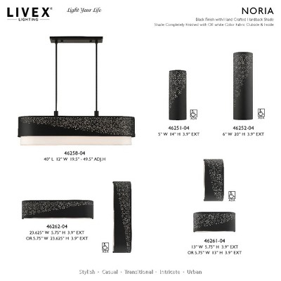 Black Mini Drum 4-Light Steel Pendant