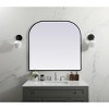 Elegant Lighting Metal Frame Arch Mirror 40x38 Inch in Black - 2 of 4