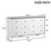 Dresser for Bedroom, 6 Drawer Dresser with Wide Drawer and Metal Handles, Wood Dressers & Chests of Drawers - 4 of 4