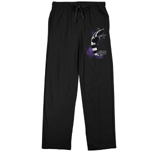 Beetlejuice Sandworm Cartoon Art Men's Black Sleep Pajama Pants - 1 of 2