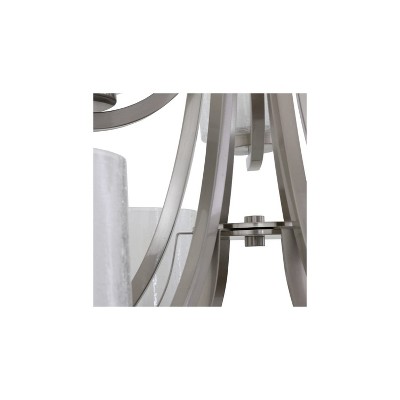 Modern Classic Satin Nickel Nine Light Chandelier