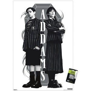 Trends International Wednesday: Season 2 (2025) - Addams Siblings Unframed Wall Poster Prints - 1 of 4