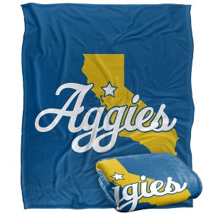University Of California, Davis California Aggies Silky Touch Blanket White 50x60 - 1 of 4