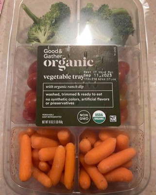 Organic Vegetable Tray With Organic Ranch Dip (veggies May Vary) - 16oz ...
