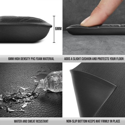 High-Density Black PVC Exercise Equipment Mat, 36" x 84"