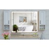 Munora 32x40 Inch LED Bathroom Vanity Mirror, Wall Mounted Smart Mirror with Anti-Fog, Adjustable White/Warm/Natural Lighting, Silver Aluminum Frame - 2 of 4