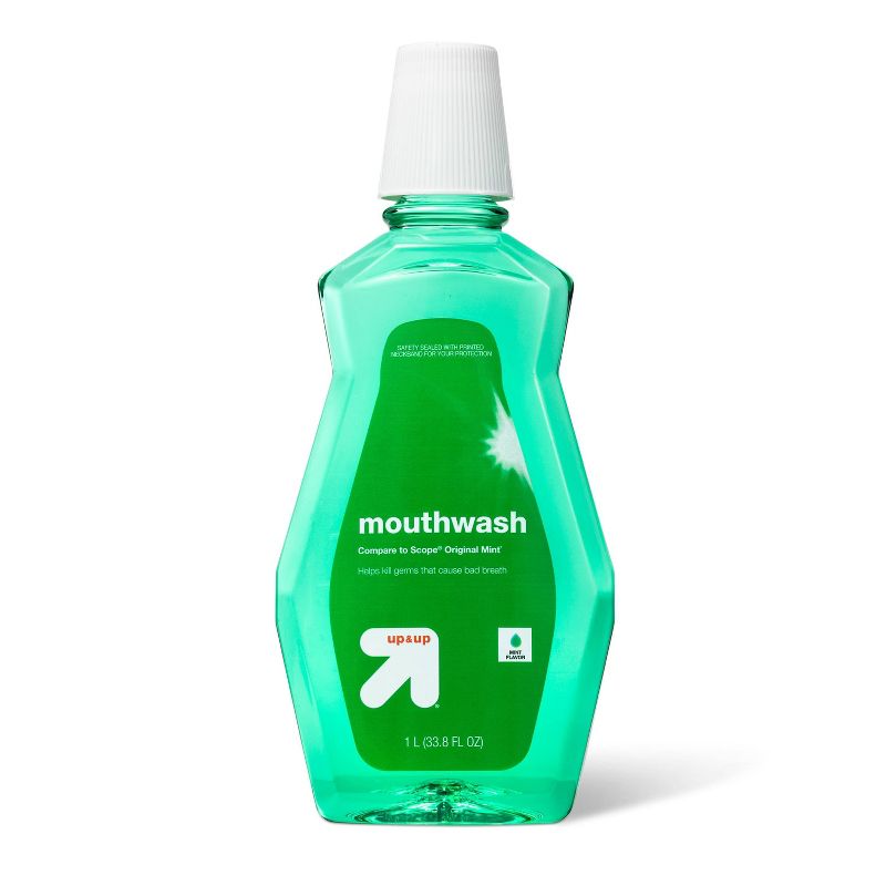 Mouthwash - Green Mint - 33.81 fl oz - up &#38; up&#8482;, 1 of 7