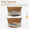 Unique Bargains Two-Tier Hand Carry Style Pencil Pouch with Large Capacity for Office Supplies 1 Pc - 4 of 4