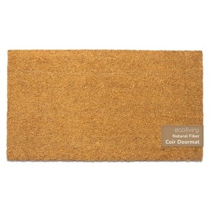LunaLulinlk Soild Welcome Doormats Natural Coco Coir Mats with Non Slip PVC Backing Indoor Outdoor Mats - 1 of 4