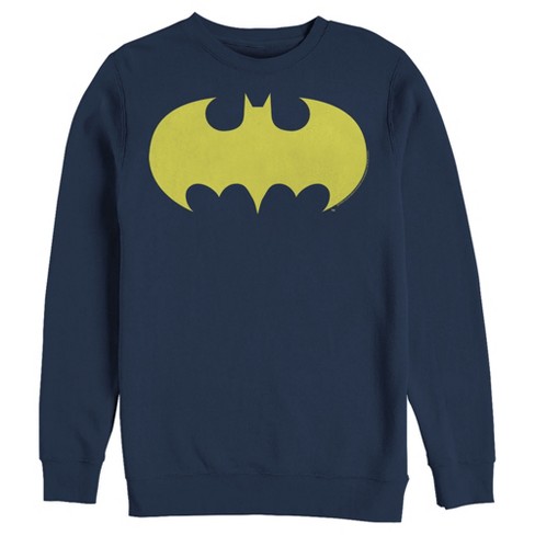 Men's Batman Logo Classic Wing Sweatshirt - Navy Blue - Large