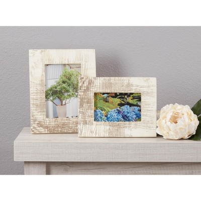 Ivory Distressed Bone 4x6 Picture Frame