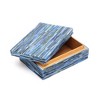 Yareli Handcrafted Sky-Blue Dyed Bone Inlay Decorative Box - Coastal Charm - 3 of 4