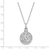 Black Bow Jewelry Rhodium Plated Sterling Silver Round Tear Ash Holder Necklace, 18 Inch - 3 of 4