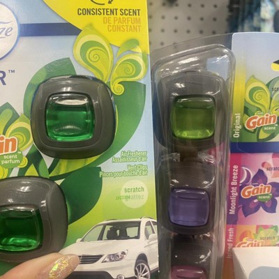 Febreze Car Air Freshener Vent Clip - Gain Original Scent - 0.13 Fl Oz/2pk  : Target