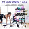 MOEPISY Weight Rack for Home Gym Storage, All-in-One Workout Storage Racks with Wheels and Hooks - 3 of 4