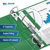 Premium Economy 2" Angle D Ring Binder 6pk Green: Davis Group, Hard Cover, 475 Sheet Capacity, Polypropylene, 2 Pockets - 3 of 4