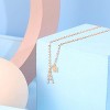 Custom Initial Necklace with Butterfly - 14K Gold Plated CZ Letter Pendant Dainty Gift for Her - 3 of 4