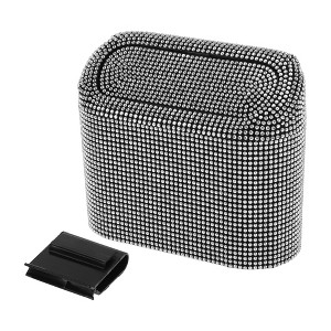 Unique Bargains Car Trash Can Rhinestones Hanging Car Door ABS Trash Bin 1 Pcs - 1 of 4