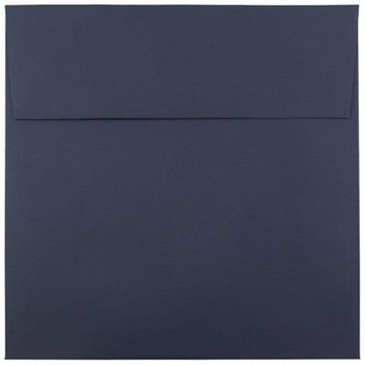 JAM Paper 8.5 x 8.5 Square Invitation Envelopes Navy Blue 25/Pack (LEBA567)