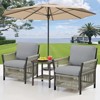 Buenhomino 3-Piece Outdoor Resin Wicker Set – 2 Chairs & 1 Side Table, UV-Resistant & Weatherproof for Patio, Balcony or Garden - 2 of 4