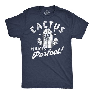 Mens Funny T Shirts Cactus Makes Perfect Sarcastic Novelty Graphic Tee For Men - Crazy Dog Men's T Shirt - 1 of 4