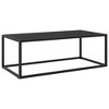 vidaXL Coffee Table Black and transparent - Black 39.4" x 19.7" x 13.8" - 2 of 4