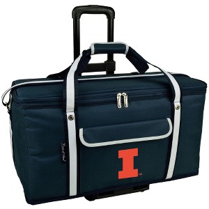 NCAA Illinois Fighting Illini Folding Soft Sided Rolling Cooler - 64 cans - 1 of 4