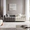 Yukimo 87.4" Premium Velvet Sofa 3-Seater Loveseat, Modern Bubble Upholstered Couch with Metal Base Legs and 2 Pillows for Living Room, Bedroom - 2 of 4