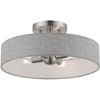 Livex Lighting Elmhurst 4 - Light Semi-Flush Mount in  Brushed Nickel/Shiny White - 3 of 3