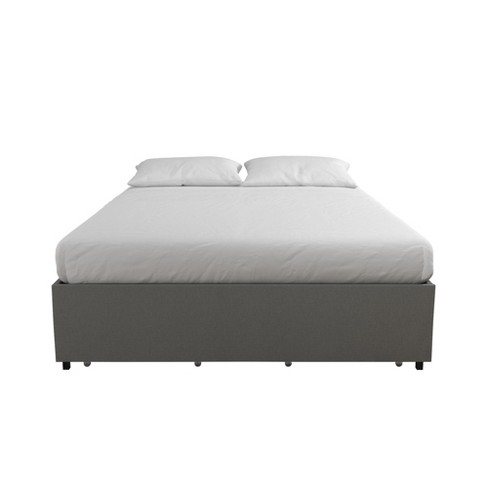 Realrooms Alden Platform Bed With, White Queen Bed Frame With Storage Drawers