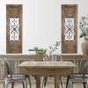 50" Decorative Metal & Wood Door Panel ? Iron Scrollwork in a Rustic Wood Door Style Frame for Home, Office & Bedroom Decor by Lavish Home - 4 of 4
