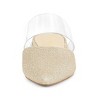 Allegra K Women's Glitter Clear Strap Flat Mules - 3 of 4