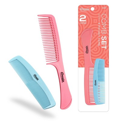 Annie International Bush Comb & Pocket Comb - 2pc