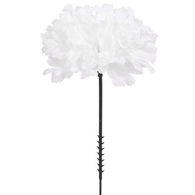 Floral Home 5" Stem Long White Carnation Pick - 100-Piece