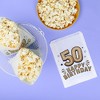 Big Dot of Happiness Adult 50th Birthday White Paper Treat Bags, Black & Gold Individual Greaseproof Brown Paper Sandwich Cookie Bags - 25 Count - 3 of 4