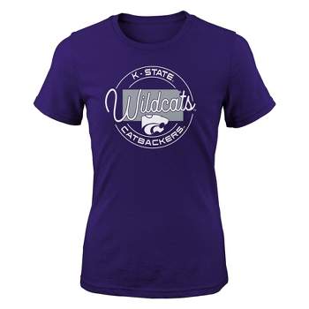 NCAA Kansas State Wildcats Girls' Short Sleeve Crew Neck T-Shirt