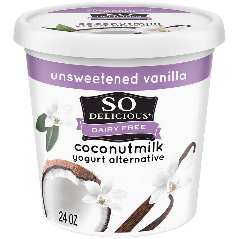 So Delicious Dairy Free Unsweetened Vanilla Coconut Milk Yogurt - 24oz, 1 of 8