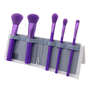 MODA Brush Keep It Classy Metallic Purple Face Flip Makeup Brush Sets- 6pc - 1 of 4