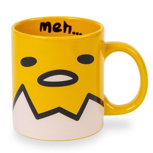 Silver Buffalo Sanrio Gudetama Face Ceramic Mug | Holds 20 Ounces - 1 of 4