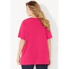 Catherines Women's Plus Size Suprema Pleat-Neck Tee - 3 of 4