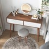 ORRD Entryway Table with 2 Carved Drawers, 39.4" Console Table with Storage & Wood Legs for Hallway, Sofa Table Behind Couch - 2 of 4