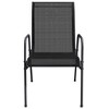 vidaXL Patio Chairs 6 pcs Steel and Textilene Black - 4 of 4