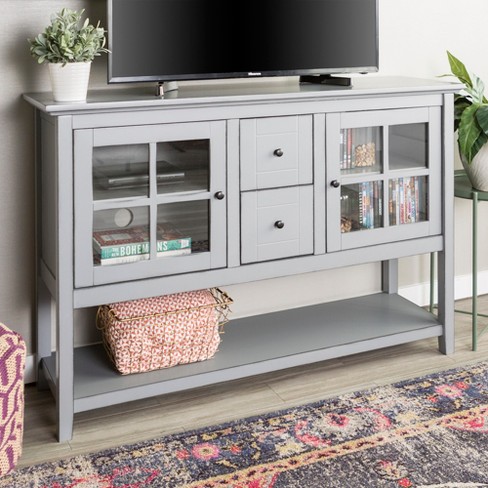 52 Console Table Tv Storage Stand Vintage Gray Saracina Home