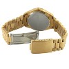 Peugeot Men's 40mm Black Face Fluted Bezel Gold Bracelet Watch - 2 of 4
