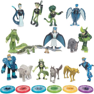 Jazwares Wild Kratts Collector Action Figure Toy Set - Figures and Discs, 22 Pieces
