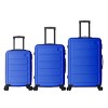 INFURNIC Bag And Luggage Sets 3pcs Rolling Luggage, Lightweight Suitcase Set Hard Shell Travel Luggage with Wheels, Blue, 19.88"*10.63"*29.92" - 2 of 4