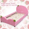 Costway Kids Children Upholstered Platform Toddler Bed Bedroom Furniture Berry Pattern - 3 of 4