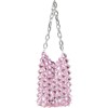 FATMOON Women's Acrylic Transparent Crystal Evening Handbag - Small Square Crossbody Bag with Beaded Detail - 2 of 4